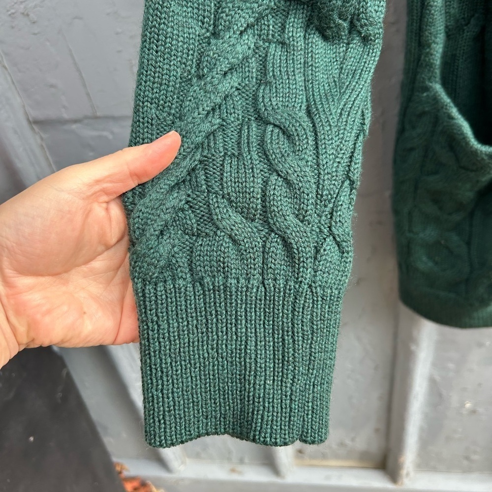 Aritzia Wilfred Forest Green Merino Wool Charlisa Cardigan, Small - Picture 6 of 12